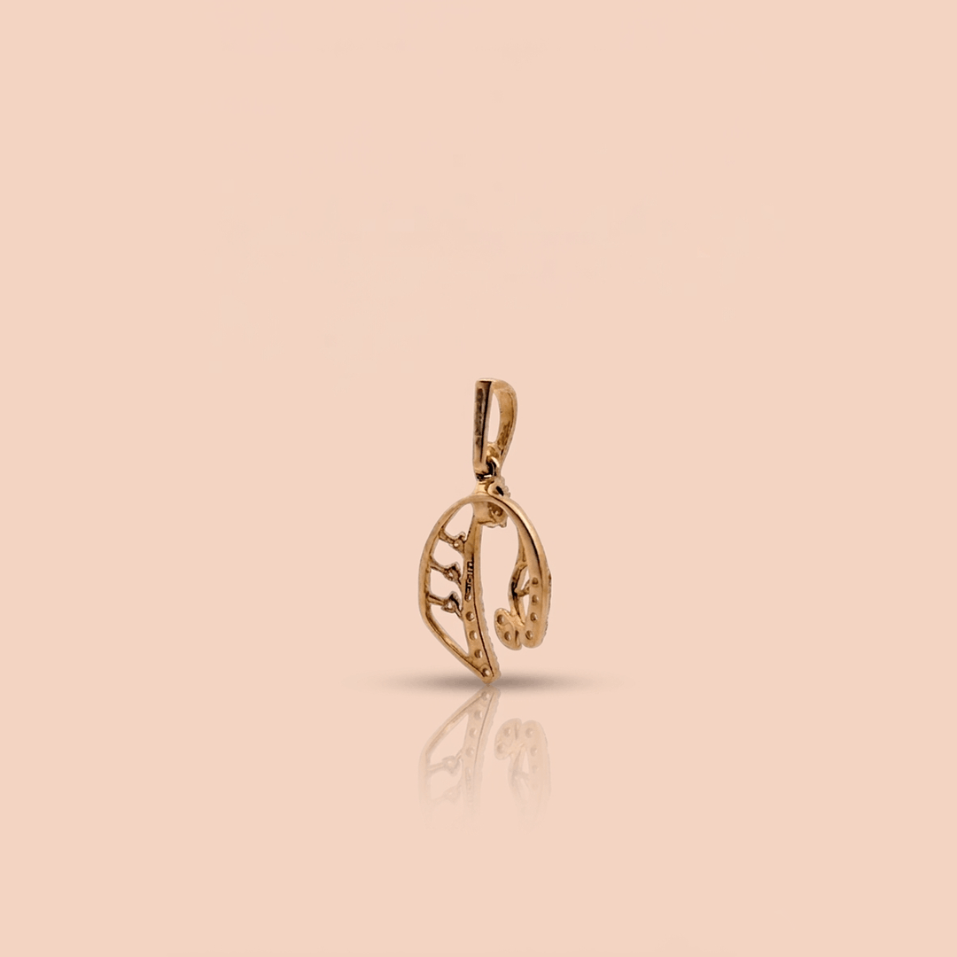 Golden Willow Diamond Branch Pendant in 18K Yellow Gold