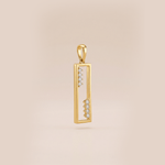 Load image into Gallery viewer, Linear Grace 18K Yellow Gold Floating Diamond Bar Pendant
