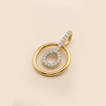Load image into Gallery viewer, Eclipse of Brilliance 18K Yellow Gold Diamond Halo Pendant
