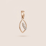 Load image into Gallery viewer, Marquise Silhouette Diamond Pendant in 18K Rose Gold

