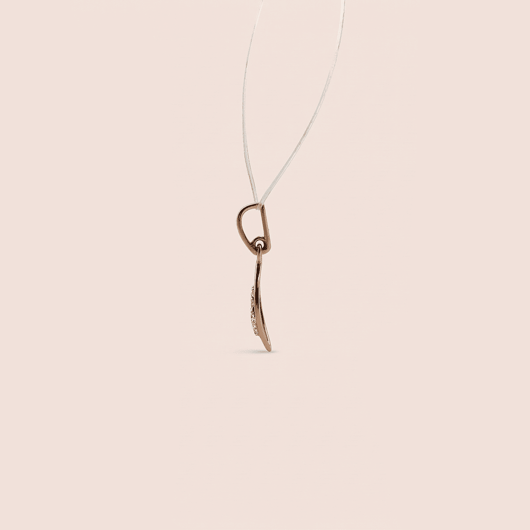 Marquise Silhouette Diamond Pendant in 18K Rose Gold