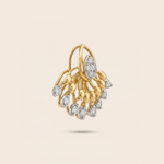 Load image into Gallery viewer, Radiant Fan Diamond Droplet Pendant in 18K Yellow Gold

