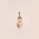 Load image into Gallery viewer, Infinite Crimson Bloom 18K Yellow Gold Diamond &amp; Ruby Pendant
