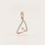 Load image into Gallery viewer, Geometric Radiance 18K Rose Gold Sculptural Diamond Pendant

