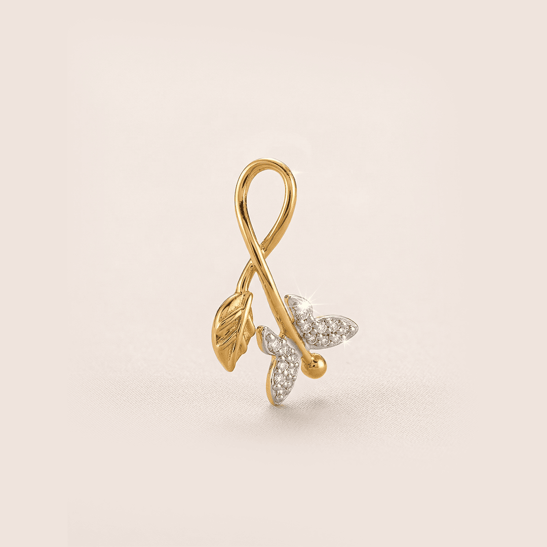 Enchanted Flora Diamond Pendant in 18K Yellow Gold