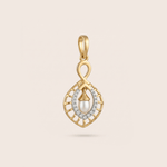 Load image into Gallery viewer, Lumina Pearl &amp; Tapered Diamond Drop Pendant in 18K Yellow Gold
